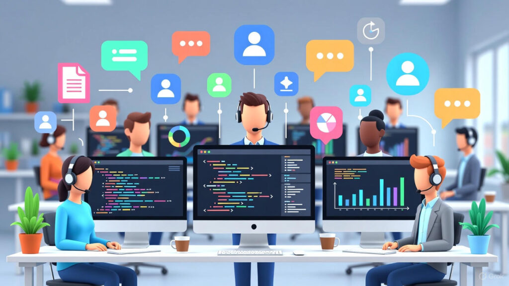 정보처리기사 개발자들이 실무에서 협업하는 모습