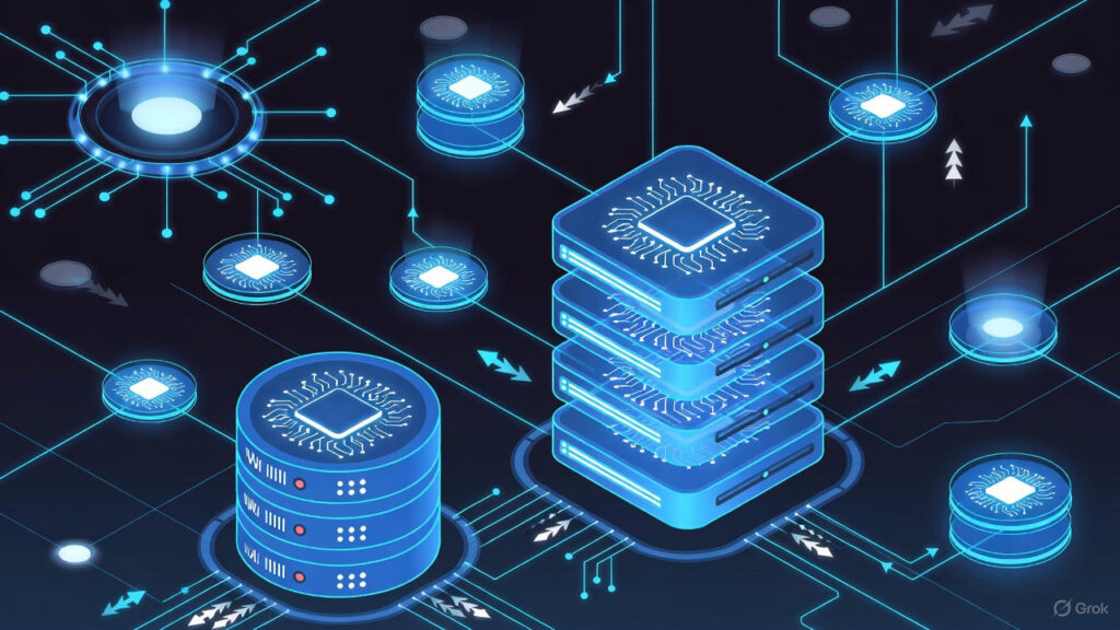 웹서버 WAS를 시각화 한 AI 자체 생성 이미지입니다.